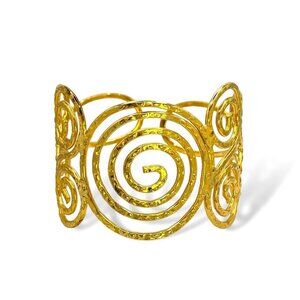 NWT Gold Upper Arm Cuff Armlet Armband Forearm Bangle Bracelet